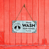 Please Wash Your Hands Thank You 5x10 Hanging Wall or Door Sign