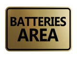 Signs ByLITA Classic Framed Batteries Area Wall or Door Sign