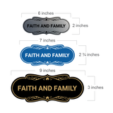 Designer Faith and Family Wall or Door Sign