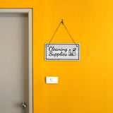 Cleaning Supplies 5x10 Hanging Plus Wall or Door Sign | Home & Office Décor