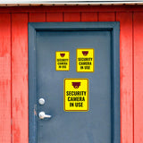 Portrait Round Plus Security Camera in Use Wall or Door Sign | Eco-Friendly Recycling
