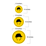 Circle Plus Safety Helmet Wall or Door Sign | Easy Installation | Health & Safety Signage