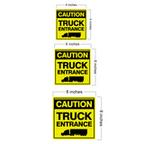 Square Plus Caution Truck Entrance Wall or Door Sign | Health & Safety Warehouse Business Signage