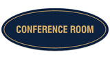 Signs ByLITA Oval Conference Room Sign - Laser-Engraved Lettering | Durable ABS Plastic | Vibrant Colors | Powerful Foam Tape