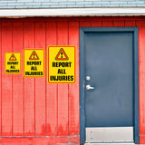 Portrait Round Plus Report All Injuries Wall or Door Sign | Funny Naughty Décor