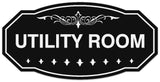 Signs ByLITA Victorian Utility Room Wall or Door Sign - Laser-Engraved Lettering | Durable ABS Plastic | Vibrant Colors | Powerful Foam Tape