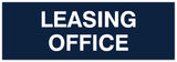 Signs ByLITA Basic Leasing Office Sign - Laser-Engraved Lettering | Durable ABS Plastic | Vibrant Colors | Powerful Foam Tape