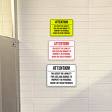 Signs ByLITA Classic Framed Attention! We Accept No Liability For Loss and Damage to Property or Personal Injury On These Premises Door or Wall Sign Easy Installation | Warning Health & Safety | Office & Venues