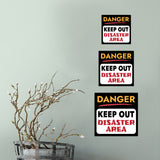 Square Plus Danger Keep Out Disaster Are Wall or Door Sign | Easy Installation | Funny Home Decor for Garage Bar Workshops