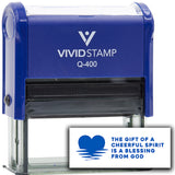 Vivid Stamp The gift of a cheerful spirit is a blessing from God Self-Inking Rubber Stamps