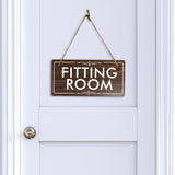 Fitting Room 5x10 Hanging Plus Wall or Door Sign | Rustic Twine | Retail Store Signage