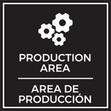 Signs ByLITA Square Production Area Door or Wall Sign | Spanish Bilingual Warehouse and Factory Sign