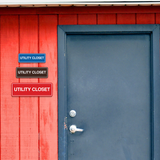 Signs ByLITA Standard Utility Closet Wall or Door Sign | Easy Installation | Office & Home Signage