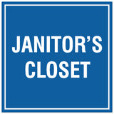 Signs ByLITA Square Janitors Closet Sign - Easy Installation | Durable Material