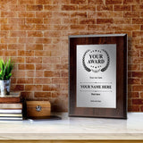 Signs ByLITA Customizable Award Wooden Plaque Award with Easel Stand, Engraved Gift for winners of awards, certificates and achievements (Available in 5 x 7", 8 x 10" or 9 x 12")