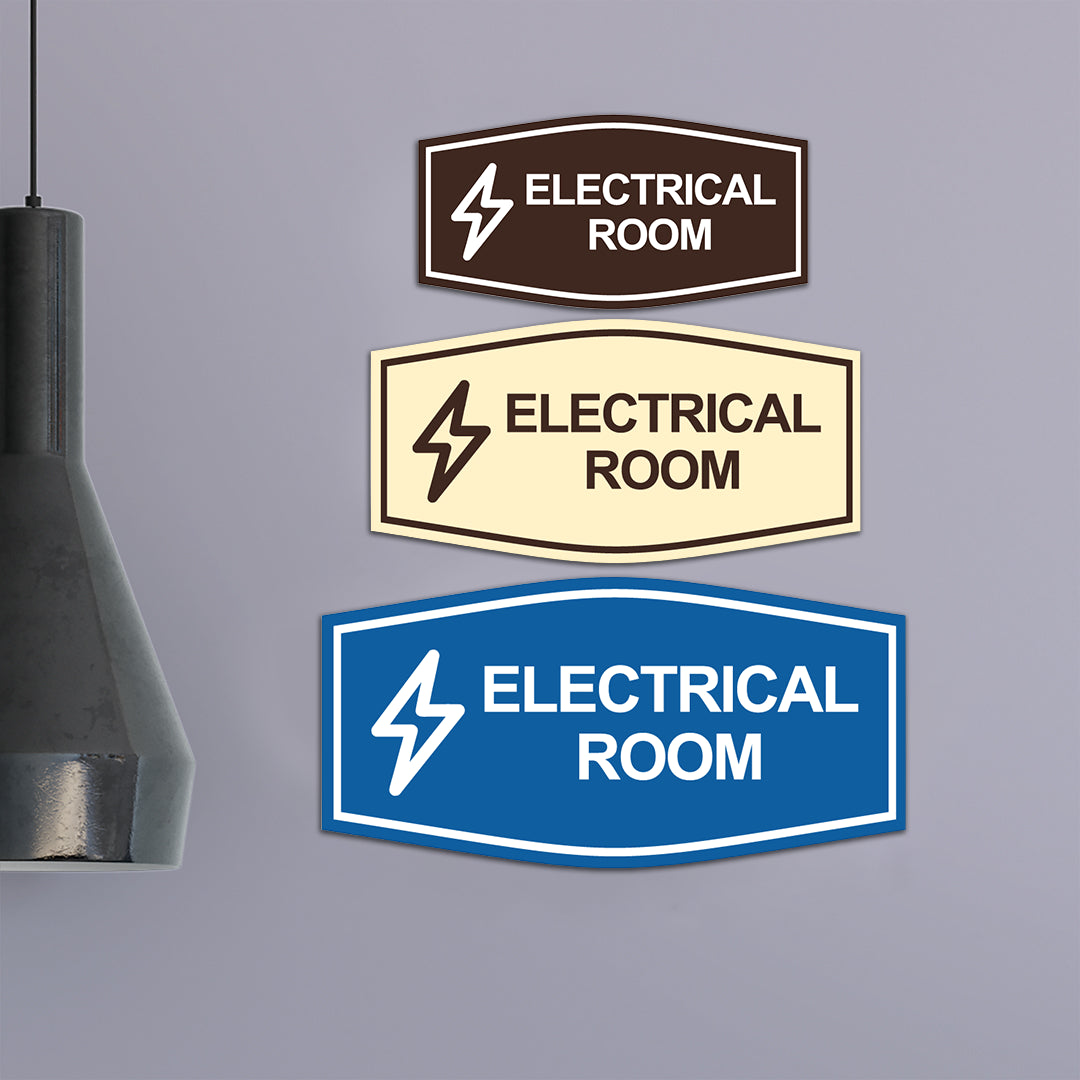 Fancy Electrical Room (Lightning) Wall or Door Sign