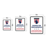 Portrait Round Plus Savings For Your Sacrifice: Please Enquire About Our Military Discounts Door or Wall Sign Honor Veterans with Military Signs | US Pride | Veteran Gratitude and Discount Signs