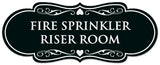 Signs ByLITA Designer Fire Sprinkler Riser Room Sign - Easy Installation | Durable Wall or Door Sign