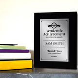 Signs ByLITA Academic Achievement Recognition Customizable Black Frame Award Wooden Plaque Award with Easel Stand