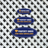 Oval Plus Property Under 24HR Video Surveillance Wall or Door Sign | Business and Home Security Signage