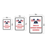 Portrait Round Plus This Is A Veteran Owned Business Door or Wall Sign Honor Veterans with Military Signs | US Pride | Veteran Gratitude and Discount Signs