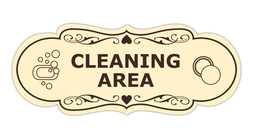 Signs ByLITA Designer Cleaning Area Makeup Area Wall or Door Sign
