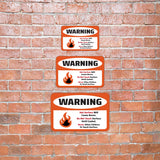 Classic Framed Plus Warning Hot Surface Will Cause Burns. Do Not Touch Surface Until Cooled. Never Allow Children To Touch Surface. Door or Wall Sign | Health & Safety Signage