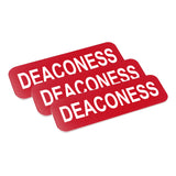 Deaconess 1 x 3" Name Tag, (3 Pack)
