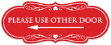 Signs ByLITA Designer Please Use Other Door (Left Arrow) Sign - Easy Installation | Durable Wall or Door Sign