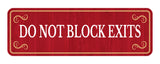 Standard Plus Do Not Block Exits Door or Wall Sign | Office Signage