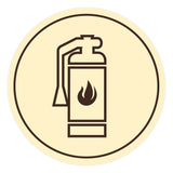 Signs ByLITA Circle Fire Extinguisher Graphic Door or Wall Sign | Easy Installation | Durable Construction | Promote Health And Safety | Caution Warning Sign for Home, Business and Office Spaces