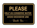 Signs ByLITA Classic Framed Please Help Us Conserve Water Avoid Excessive Use Thank You Door or Wall Sign | Eco-Friendly Home Signs