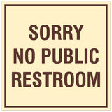Signs ByLITA Square Sorry No Public Restroom Sign - Easy Installation | Durable Material