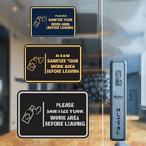 Signs ByLITA Classic Framed Please Sanitize Your Work Area Before Leaving Door or Wall Sign Easy Installation | Health And Safety | Building And Hospitality Signs