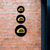 Circle Plus Taco Neon Graphic Style Wall or Door Sign | Live Streamer Gaming Themed Decoration