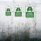 Portrait Round Plus Reserved For Electric Vehicle Only Door or Wall Sign | Electric Vehicle Charging Station | Parking