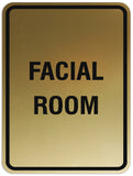 Signs ByLITA Portrait Round Facial Room Sign - Laser-Engraved Lettering | Durable ABS Plastic | Vibrant Colors | Powerful Foam Tape