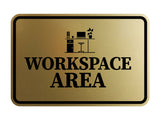 Signs ByLITA Classic Framed Workspace Area Wall or Door Sign