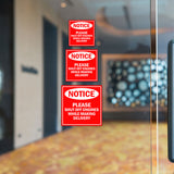 Square Plus Notice Please Shut Off Engines While Making Delivery Wall or Door Sign | Health & Safety Warehouse Business Signage
