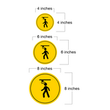 Circle Plus Watch Your Head Wall or Door Sign | Easy Installation | Health & Safety Signage