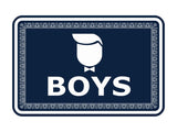 Signs ByLITA Classic Framed Boys Vintage Bathroom Wall or Door Sign