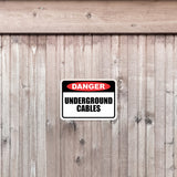 Classic Framed Plus Danger Underground Cable Door or Wall Sign | Business Protection Construction Site Warehouse & Shop Area