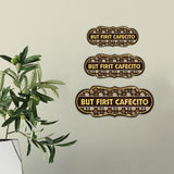 Designer Plus But first Cafecito Door or Wall Sign | Funny Spanish Signs For Stores & Businesses