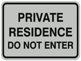 Signs ByLITA Classic Framed PRIVATE RESIDENCE DO NOT ENTER Door or Wall Sign Durable ABS Plastic | Laser Engraved | Easy Installation | Elegant Design