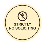 Circle Strictly No Soliciting Wall or Door Sign