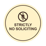 Circle Strictly No Soliciting Wall or Door Sign