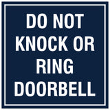 Signs ByLITA Square Do Not Knock or Ring Doorbell Sign - Easy Installation | Durable Material