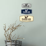 Fancy Please Ask For Parking Permit Wall or Door Sign