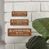 Standard Plus Bathroom Rules Enjoy & Keep It Clean Please Wall or Door Sign | Health And Safety Office Signage