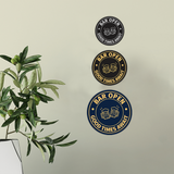 Signs ByLITA Circle Bar Open: Good Times Await ABS Plastic | Laser Engraved | Easy Installation | Elegant Design Wall or Door Sign